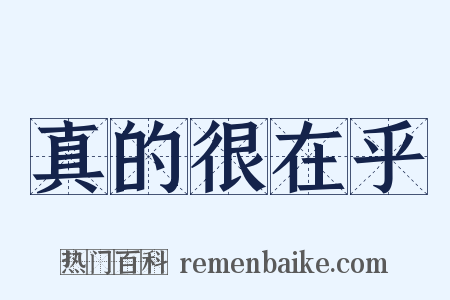 真的很在乎是什么意思的图片